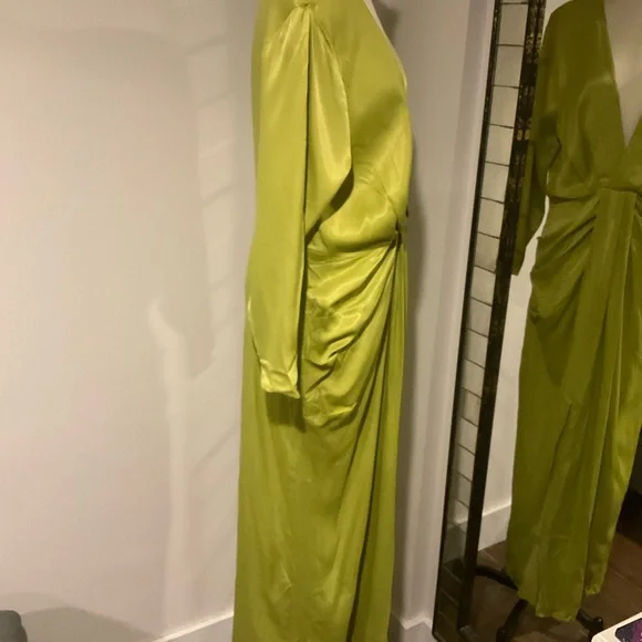 Mango Ruched Satin Dress - Picture 3 of 7